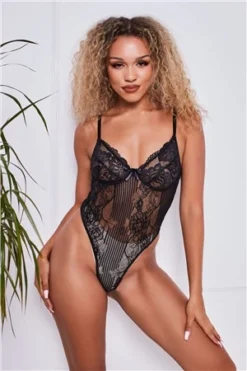 Saint Genies Black Lace Bodysuit