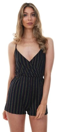 Qed Multi Wrap Over Metallic Playsuit