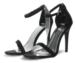 No Doubt Black Suede Ankle Strap Shoe