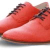 Bull Boxer Red Textured Lace Up Shoe