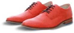 Bull Boxer Red Textured Lace Up Shoe