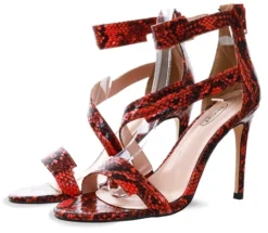 Dv8 Orange Snake Textured Shoe