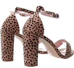 Krush Leopard Suedette Block Heel -Cheap Drape Dresses Store 16823 3