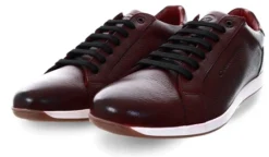 Base London Burgundy Leather Lace Up Shoe