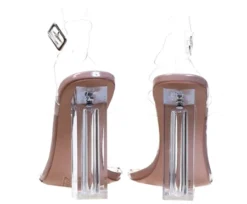 Public Desire Nude Alia Strappy Perspex High Heels -Cheap Drape Dresses Store 17513 2