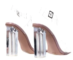 Public Desire Nude Alia Strappy Perspex High Heels -Cheap Drape Dresses Store 17513 3