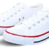 No Doubt White Lace Up Canvas Trainer