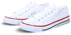 No Doubt White Lace Up Canvas Trainer