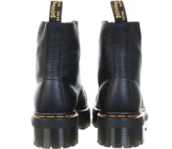 Dr. Martens Dr Martens Black Milled Nappa Sinclair Leather Platform Boots -Cheap Drape Dresses Store 19386 2