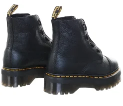 Dr. Martens Dr Martens Black Milled Nappa Sinclair Leather Platform Boots -Cheap Drape Dresses Store 19386 3