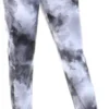 Parisian Black Tie Dye Draw Cord Jogger Bottoms
