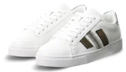 Redz White Lace Up Panel Trainers