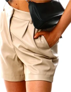 Veromoda Beige / Nomad High Waist Shorts -Cheap Drape Dresses Store 21437 2