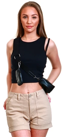 Veromoda Brown / Silver Mink Normal Waist Shorts