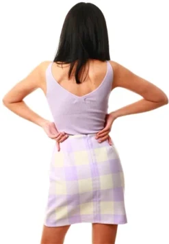 Noisy May Pastel Lilac High Waisted Short Skirt -Cheap Drape Dresses Store 21736 3