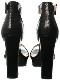 No Doubt Black Platform Block Heel -Cheap Drape Dresses Store 22576 2