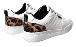 Xti White Blanco Leopard Print Trainers -Cheap Drape Dresses Store 22738 3