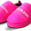 Calvin Klein Pink Glo Puffer Slippers