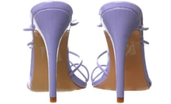 No Doubt Lilac Patent Strappy Mules -Cheap Drape Dresses Store 24298 2