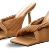 Public Desire Nude Pu Fruity Wf Twist Front Mule