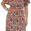 Ax Paris Red Poppy Print Dress