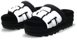 Ugg Black Maxi Logo Slide