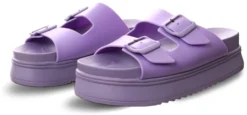 Truffle Lilac Buckle Chunky Sandals