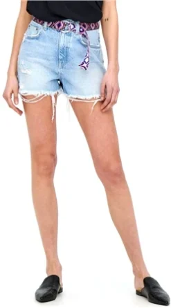 Only Blue / Light Blue Denim Robyn Extra Highwaisted Denim Shorts -Cheap Drape Dresses Store 25098 2