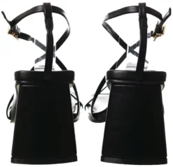 No Doubt Black Block Heel Stap Shoe -Cheap Drape Dresses Store 25113 2