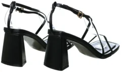 No Doubt Black Block Heel Stap Shoe -Cheap Drape Dresses Store 25113 3