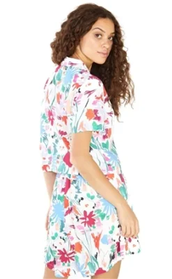 Glamorous Abstract Print Button Front Shirt -Cheap Drape Dresses Store 25195 3