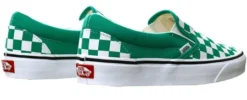 Vans Pepper Green - True White Checkerboard Classic Slip-On Shoes -Cheap Drape Dresses Store 25405 3