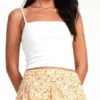 Motel Ditsy Tangerine Lowisa Mini Skirt