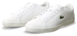 Lacoste White Straight Set Leather Trainer