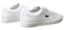 Lacoste White Straight Set Leather Trainer -Cheap Drape Dresses Store 25504 3