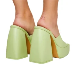 Ego Green Emerson Square Peep Toe Platform Heel -Cheap Drape Dresses Store 25601 2