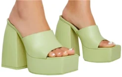 Ego Green Emerson Square Peep Toe Platform Heel -Cheap Drape Dresses Store 25601 3