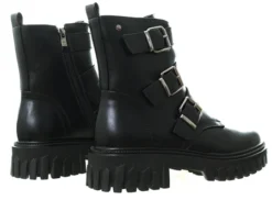 Redz Black Buckle Zip Up Boot -Cheap Drape Dresses Store 25923 3