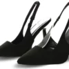 No Doubt Black Pointed Court Shoe