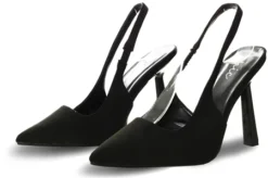 No Doubt Black Pointed Court Shoe