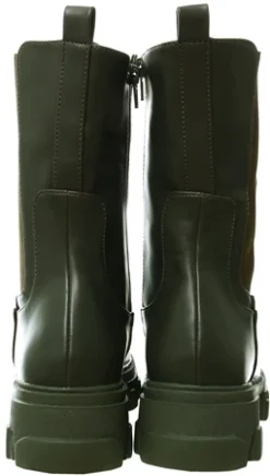 No Doubt Khaki Pu Chelsea Zip Boot -Cheap Drape Dresses Store 25995 2