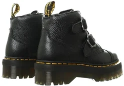 Dr. Martens Dr Martens Black Milled Nappa Devon Flower Leather Platform Boots -Cheap Drape Dresses Store 26024 3