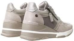 Xti Grey Wedge Glitter Panel Lace Up Trainer -Cheap Drape Dresses Store 26025 3