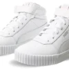 Puma White Carina 2.0 Mid Sneakers