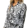 Cutie London White / Black Zebra Pattern Collar Shirt