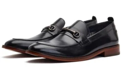 Base London Black Coda Leather Brogue Shoe