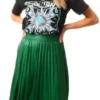 Only Green / Green Bee Anina Pleated Midi Skirt