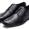 Base London Black Havisham Lace Up Brogue Shoe