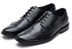 Base London Black Havisham Lace Up Brogue Shoe