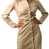 Only Silver Mink Leanna Long Faux Leather Dress